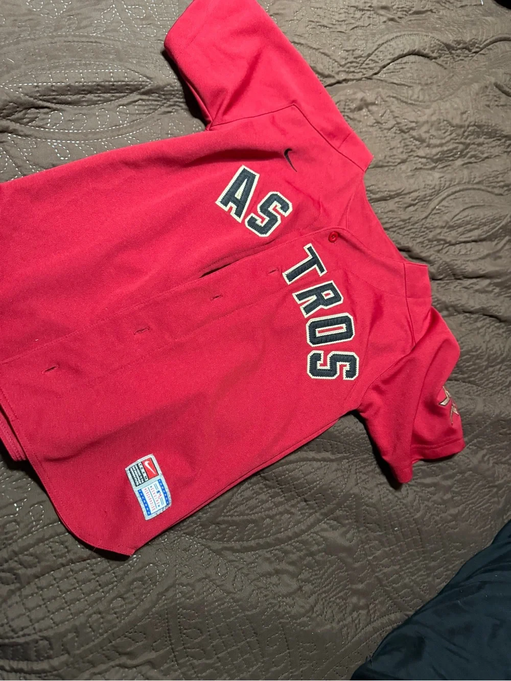 Nike kids Astros Red stitched Baseball Jersey
